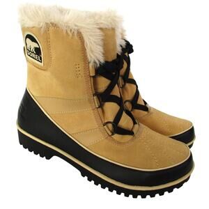 SOREL Tivoli ll Suede Mid-Cut Waterproof Snow Boots Curry Women Sz 9 EU 40 NWOB